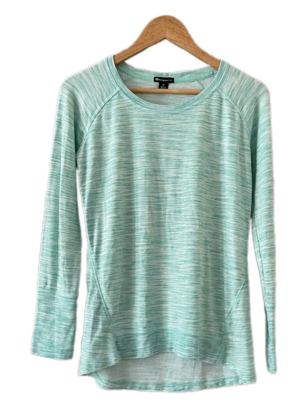 Champion Women's Mint Space-Dye Long Sleeve Pullover - M